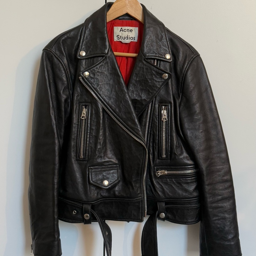 Acne Studios Black Leather Jacket